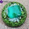 Orgonitová hmatka polokoule s malachitem a olivínem 5 x 4 cm