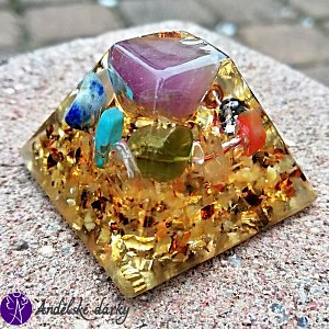 Orgonitová pyramida  malá harmonizace čaker 3,5 x 2,5 cm