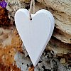 Dřevěné srdíčko bílé 10 x 5,5 cm