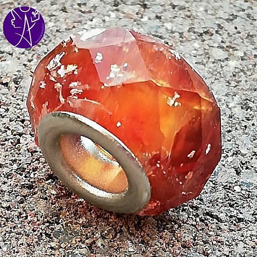 Orgonitový korálek do náramku - vitalita s karneolem