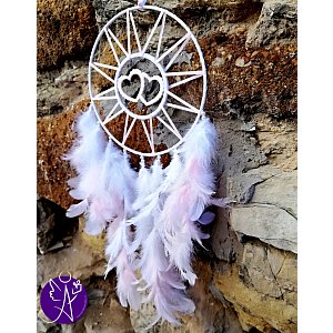 Lapač snů peříčkový - laskavé srdce 20 x 61 cm