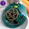 Orgonit - medailon PENTAGRAM magická ochrana  3,5 cm