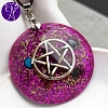 Orgonit - medailon PENTAGRAM ochrana a bezpečí 3,5 cm