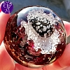 Orgonitová polokoule - obsidián a gránát - magická ochrana  5 cm