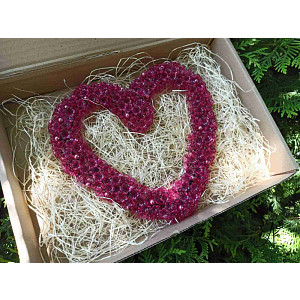 Drátěné srdce - napojení  21 x 21 cm