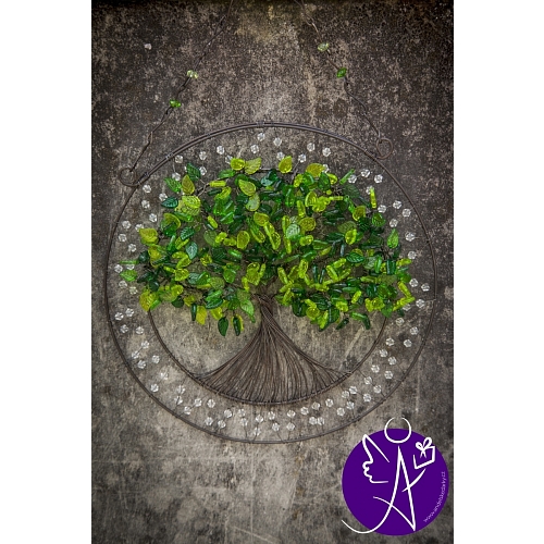 Drátovaný strom života - srdeční příval energie  25 cm