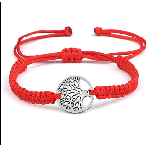 Shambala náramek ochranný strom života červený