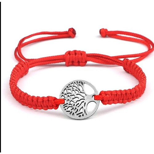 Shambala náramek ochranný strom života červený