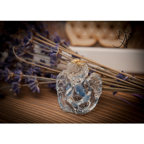 Orgonitový anděl - andělská ochrana - hmatka 4 x 3,5 cm