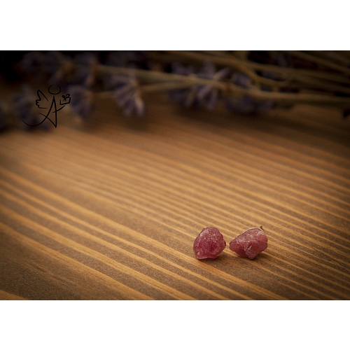 Naušnice růžový turmalín