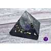Orgonitová pyramida malá - ametyst a šungitový pudr 2,5 x 2,5cm