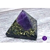 Orgonitová pyramida malá - ametyst a šungitový pudr 2,5 x 2,5cm