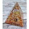 Orgonitová pyramida Slunečné pohlazení 6 x 6 cm Citrín, sluneční kámen, karneol