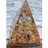 Orgonitová pyramida Slunečné pohlazení 6 x 6 cm Citrín, sluneční kámen, karneol