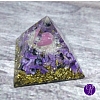 Orgonitová pyramida malá 4 x 4 cm Čaroit, růžový turmalín