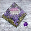 Orgonitová pyramida malá 4 x 4 cm Čaroit, růžový turmalín