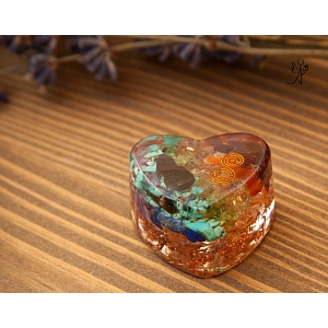 Orgonitové srdíčko hanrmonizace čaker 3 x 2 cm