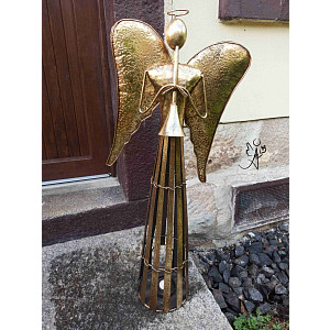 Anděl Strážný zlatý - velikost 80 cm