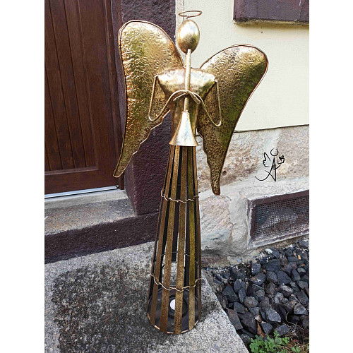 Anděl Strážný zlatý - velikost 80 cm