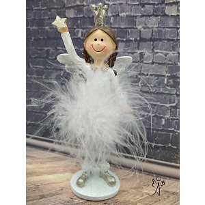 Anděl princezna Něha stojící - hvězda, 16 cm,