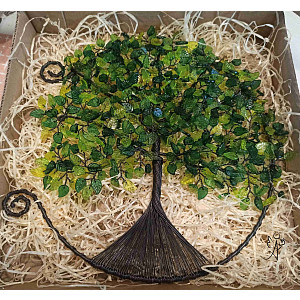 Drátovaný otevřený strom života - srdeční příval energie 25 cm