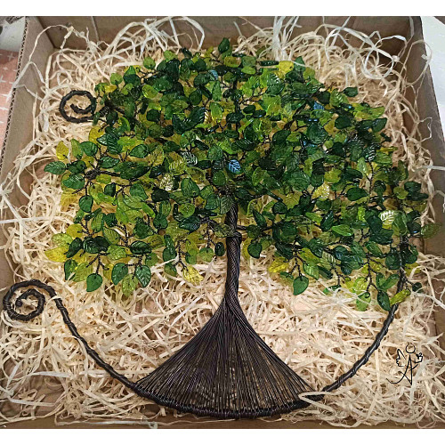 Drátovaný otevřený strom života - srdeční příval energie 25 cm