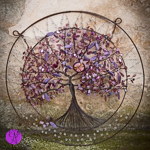 Drátovaný strom života - něžnost vážky 47 cm