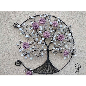 Drátovaný strom života otevřený - něžné pokušení 40 cm