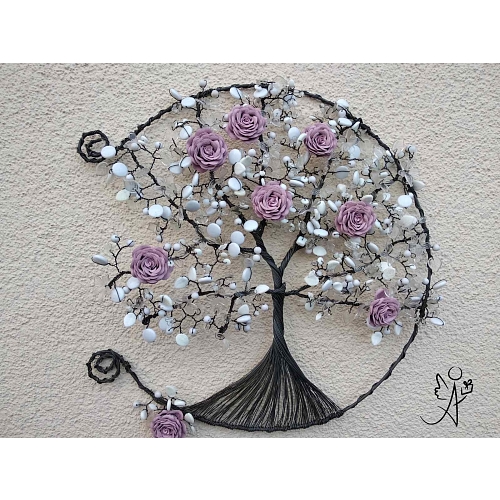 Drátovaný strom života otevřený - něžné pokušení 40 cm
