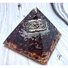 Orgonitová pyramida harmonizace 1. čakry se symbolem 4 x 4 cm