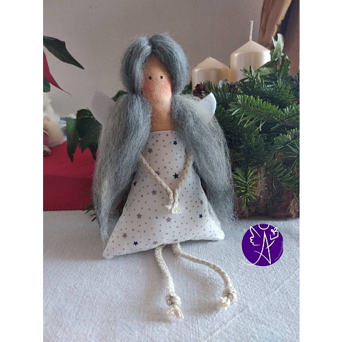 Andělka látková - vánoční jas