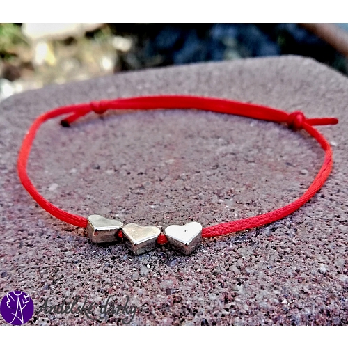 Náramek ochranný srdíčka - velikost nastavitelná