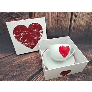 Keramický hrnek LÁSKA s podšálkem