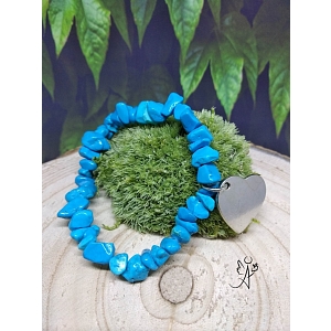 NÁRAMEK ZE ZLOMKŮ KAMENŮ Mé pravé já - tyrkenit a přívěsek srdce