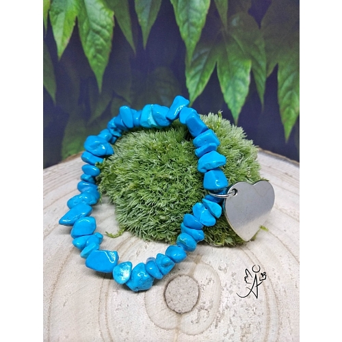 NÁRAMEK ZE ZLOMKŮ KAMENŮ Mé pravé já - tyrkenit a přívěsek srdce