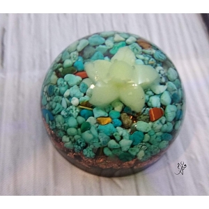 Orgonitová hmatka Světluška propojení v jeden celek 5 x 4 cm