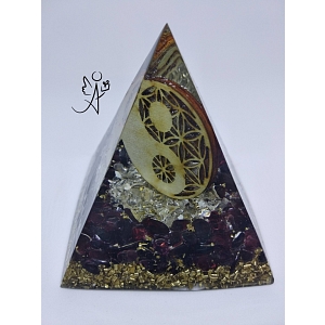 Orgonitová pyramida Životní energie  6 x 6 cm