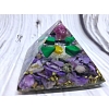 Orgonitová pyramida  Andílkova ochrana - čaroit, malachit, turmalín, špony 4x4 cm