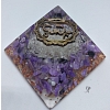 Orgonitová pyramida harmonizace 7. čakry se symbolem 4 x 4 cm
