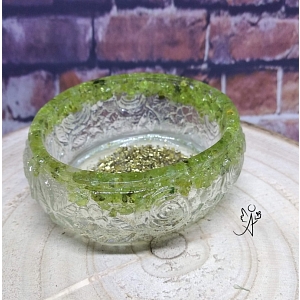 Orgonitová mistička Harmonie na kameny a šperky s olivínem