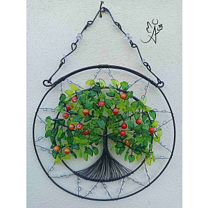 Drátovaný strom života jablka z ráje 20 cm