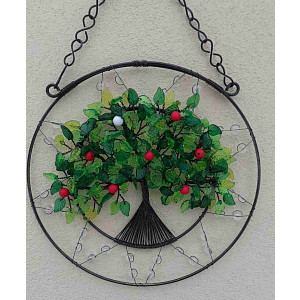 Drátovaný strom života -jablko poznání 20 cm