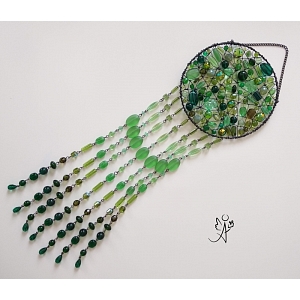 Drátěná slunohra - zvonkohra jarní energie 12 x 42 cm