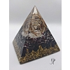 Orgonitová pyramida harmonizace 1. čakry se symbolem 6 x 6 cm