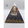 Orgonitová pyramida harmonizace 1. čakry se symbolem 6 x 6 cm