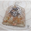 Orgonitová pyramida harmonizace 3. čakry se symbolem 4 x 4 cm