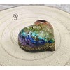 Orgonitové srdíčko hanrmonizace čaker s šungitem 4,5 x 2 cm