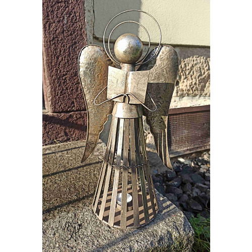 Svícen Andělská moudrost 40 cm, kovový
