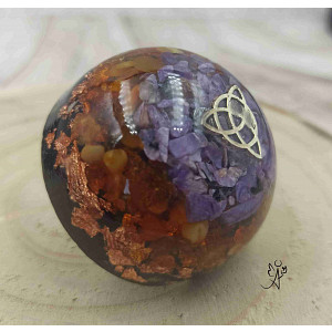 orgonitová polokoule 5 x 5 x 3,5 cm propojení duší