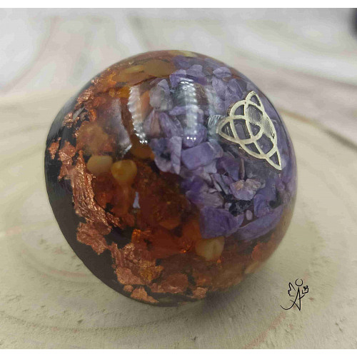 orgonitová polokoule 5 x 5 x 3,5 cm propojení duší